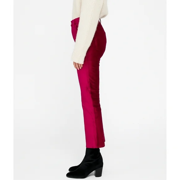 Free People Cropped Velvet Pants Size 28 - Picture 3 of 10